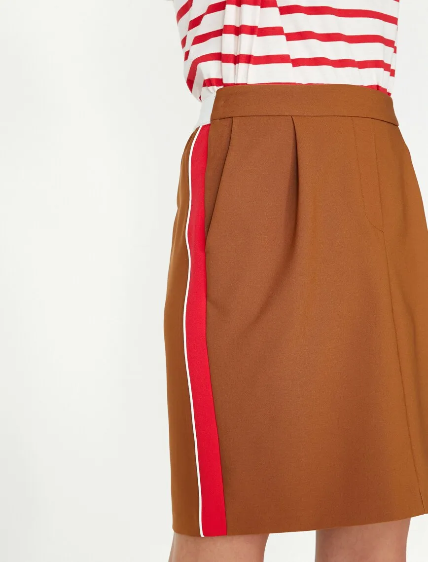 12136 Brown Mini Skirt