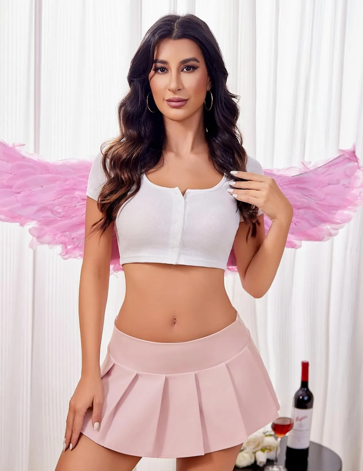 Avidlove Pleated Skirts for Women Sexy Costume Lingerie Mini Plaid Skirt Role Play Schoolgirl Outfits
