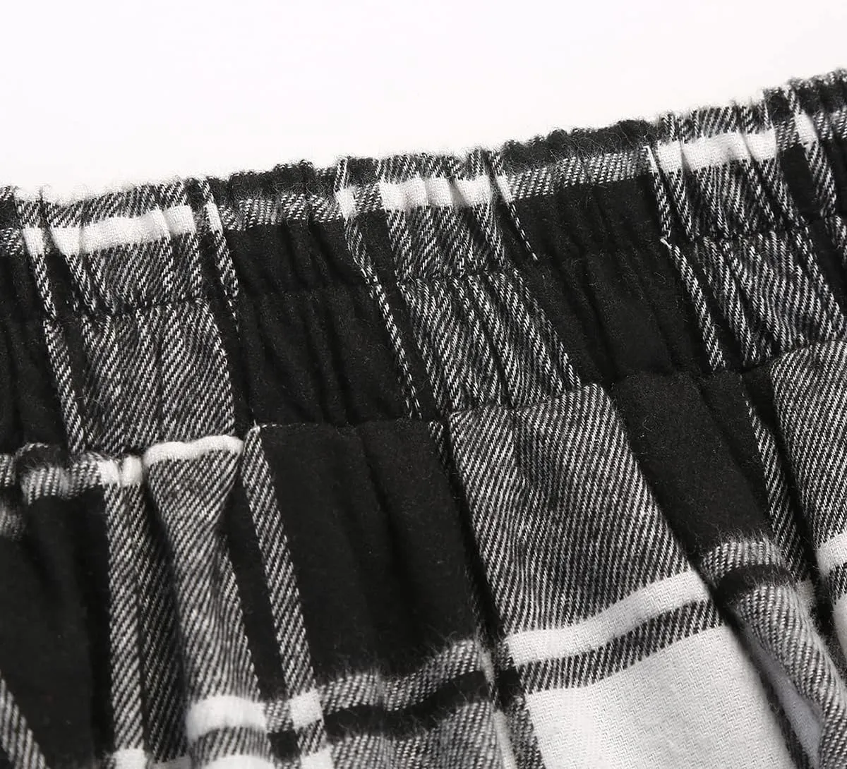 IDEALSANXUN Plaid Skirt for Womens High Waist Aline Pleated Midi Skirts