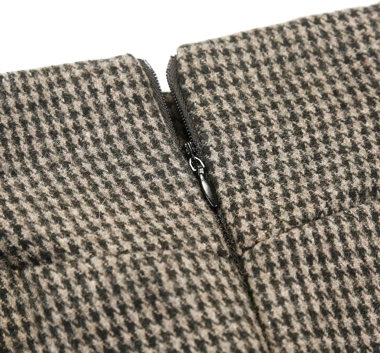 IDEALSANXUN Womens Fall Winter High Waisted Wool Plaid A-line Long Skirt