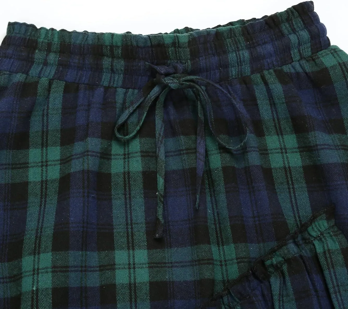 IDEALSANXUN Womens Long Plaid Skirts High Waisted A Line Renaissance Maxi Skirt with Pockets