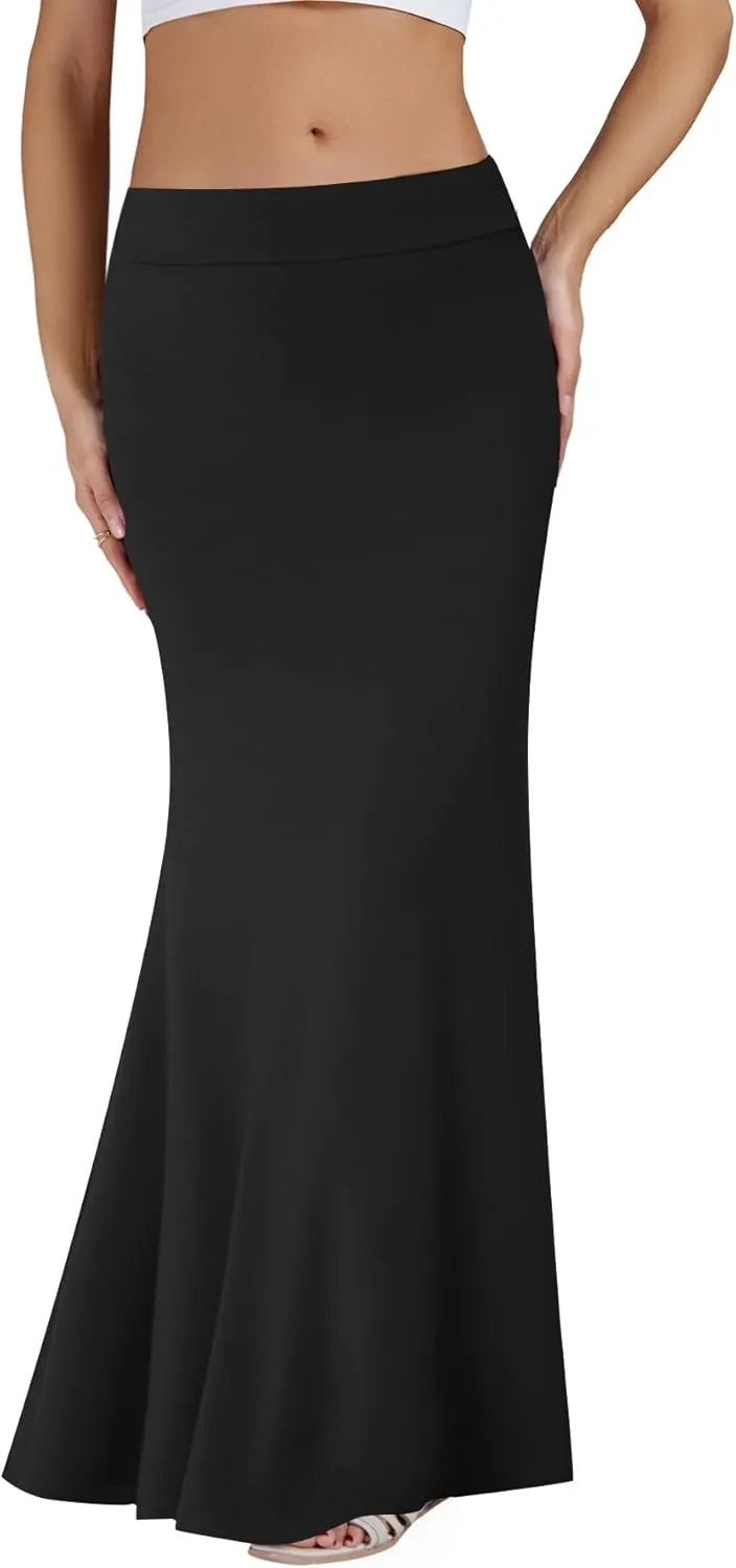 KIFOVEN Women's Casual Striped Print High Waist Maxi Long Pencil Skirt