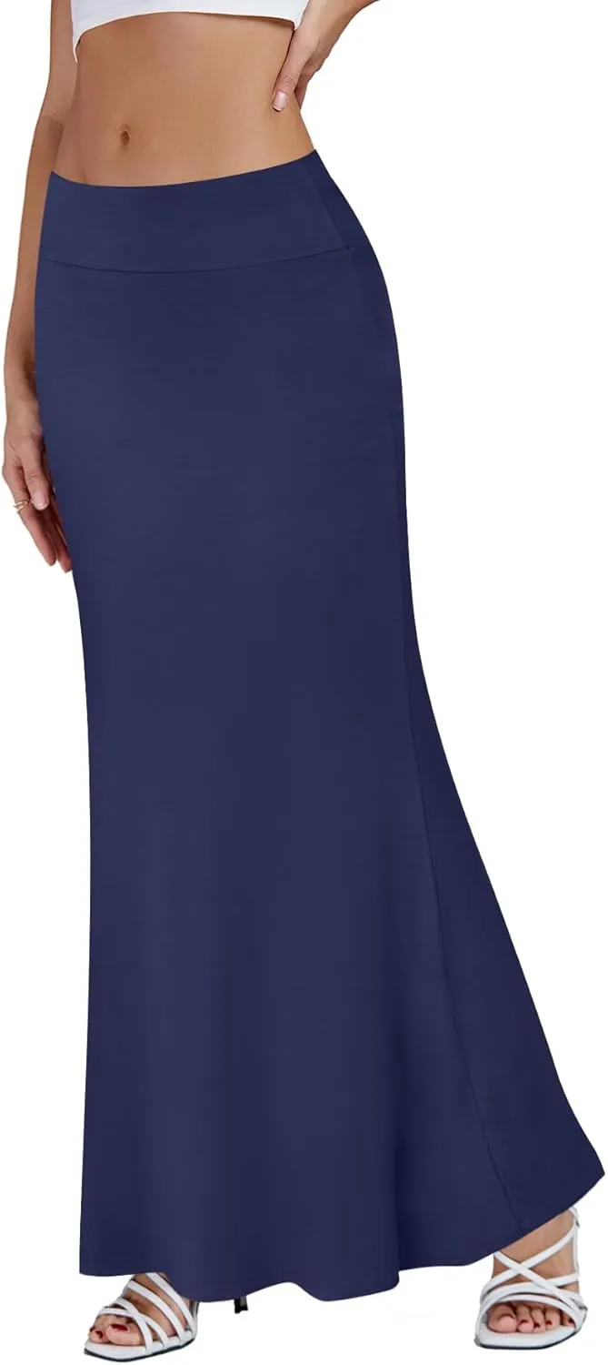 KIFOVEN Women's Casual Striped Print High Waist Maxi Long Pencil Skirt