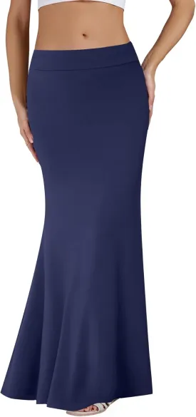 KIFOVEN Women's Casual Striped Print High Waist Maxi Long Pencil Skirt