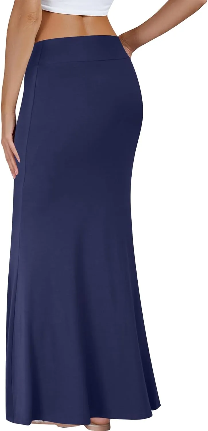 KIFOVEN Women's Casual Striped Print High Waist Maxi Long Pencil Skirt