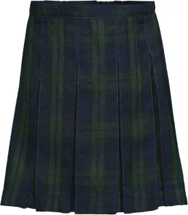 Lands' End School Uniform Girls Plaid Box Pleat Skirt Top of The Knee