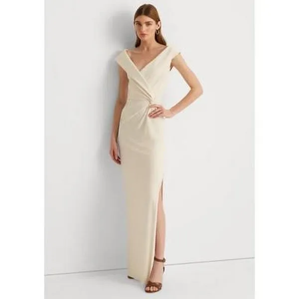 Lauren Ralph Lauren Jersey Off-the-Shoulder Gown