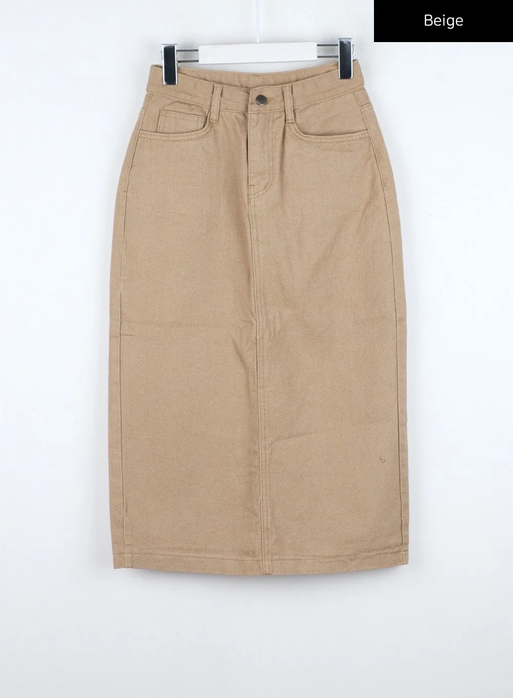 Long Slim-Fit Cotton Skirt CO324