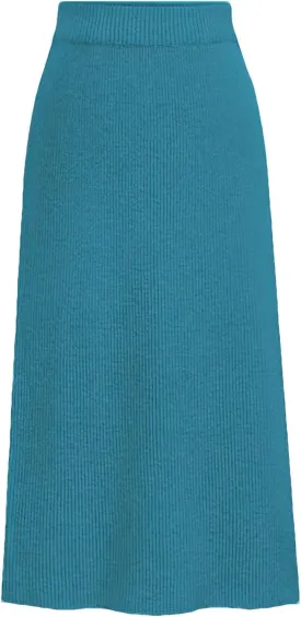 rismart Women Knitting Pencil Skirt Casual Below The Knee Stretch High Waist Elastic Skirts