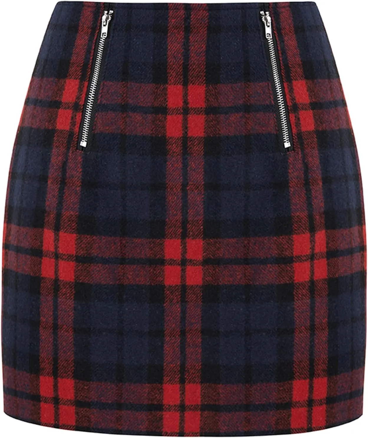 Vrtige Women's Plaid Skirt for Women High Waist A Line Fall Bodycon Pencil Mini Skirt
