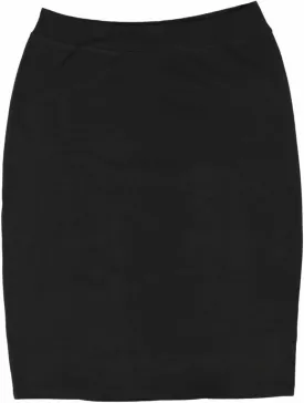 Womens Cotton Stretch Pencil Skirt - Elastic Waist Office Skirt Knee & Below Knee Lengths