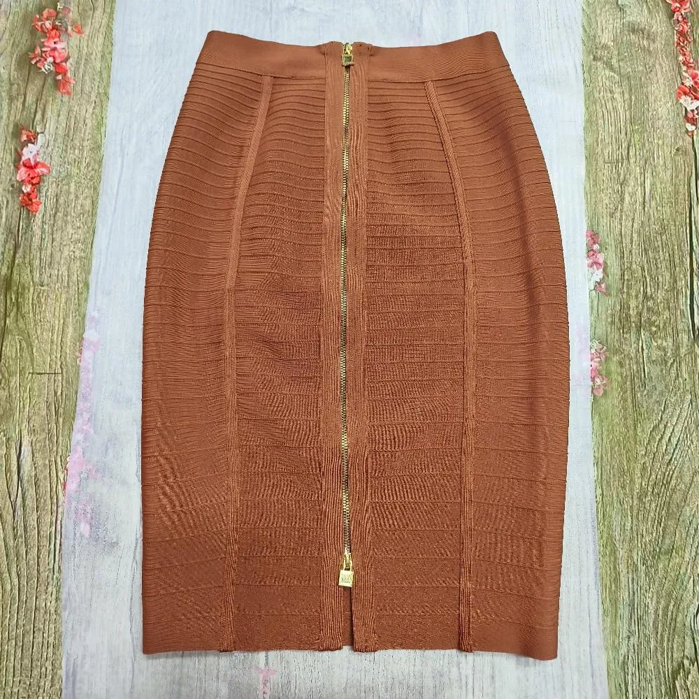 Women's High Waist Elastic Rayon Bandage Pencil Skirt