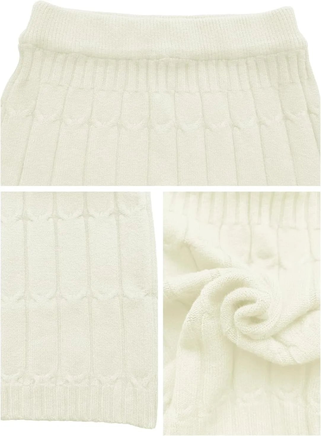 Womens Mini Knit Skirt Bodycon High Waist Stretchy Solid Slim Fit Basic Skirts for Women