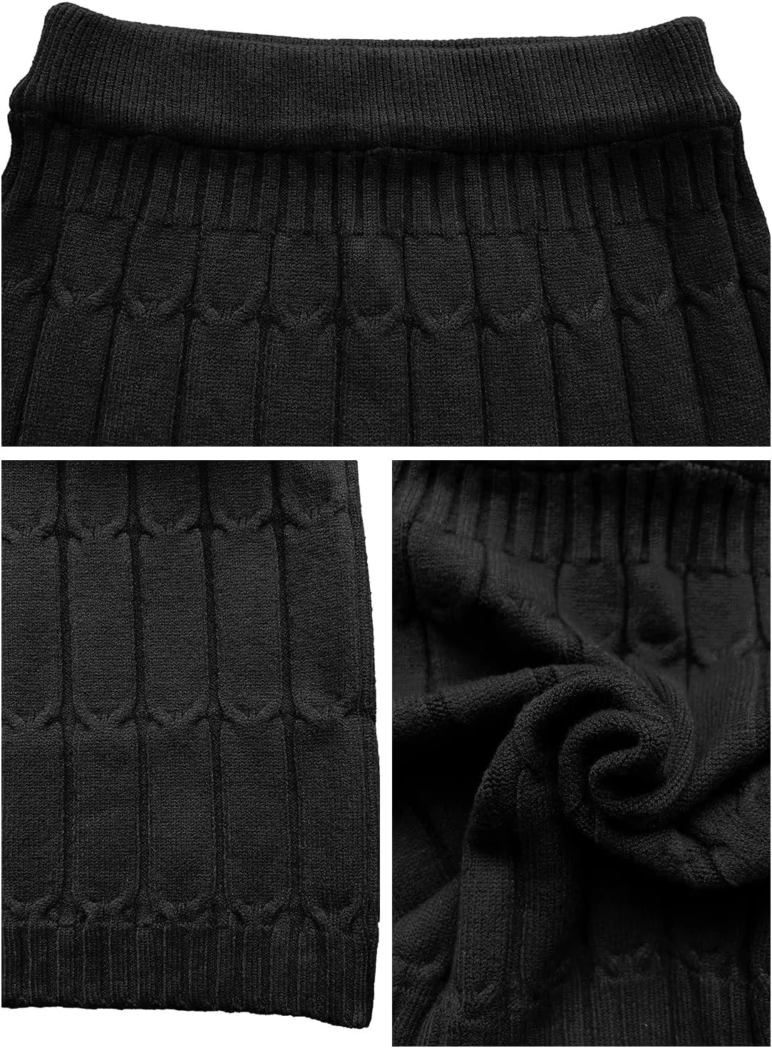Womens Mini Knit Skirt Bodycon High Waist Stretchy Solid Slim Fit Basic Skirts for Women