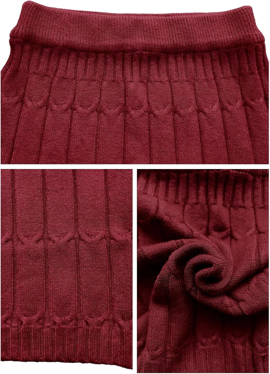 Womens Mini Knit Skirt Bodycon High Waist Stretchy Solid Slim Fit Basic Skirts for Women