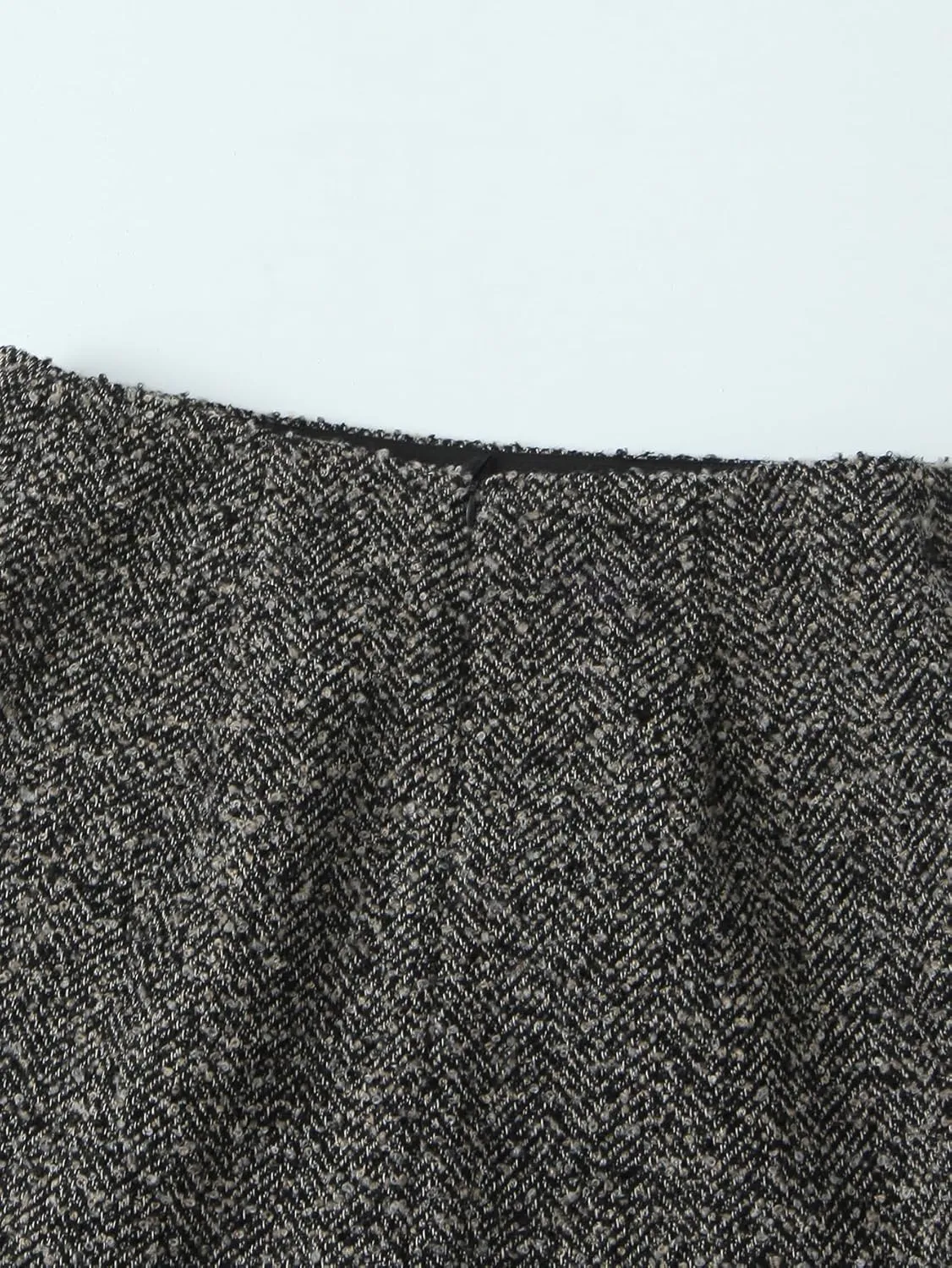 Women's Tweed Mini Skirt Fall Winter High Waist Office Work Bodycon Pencil Skirts